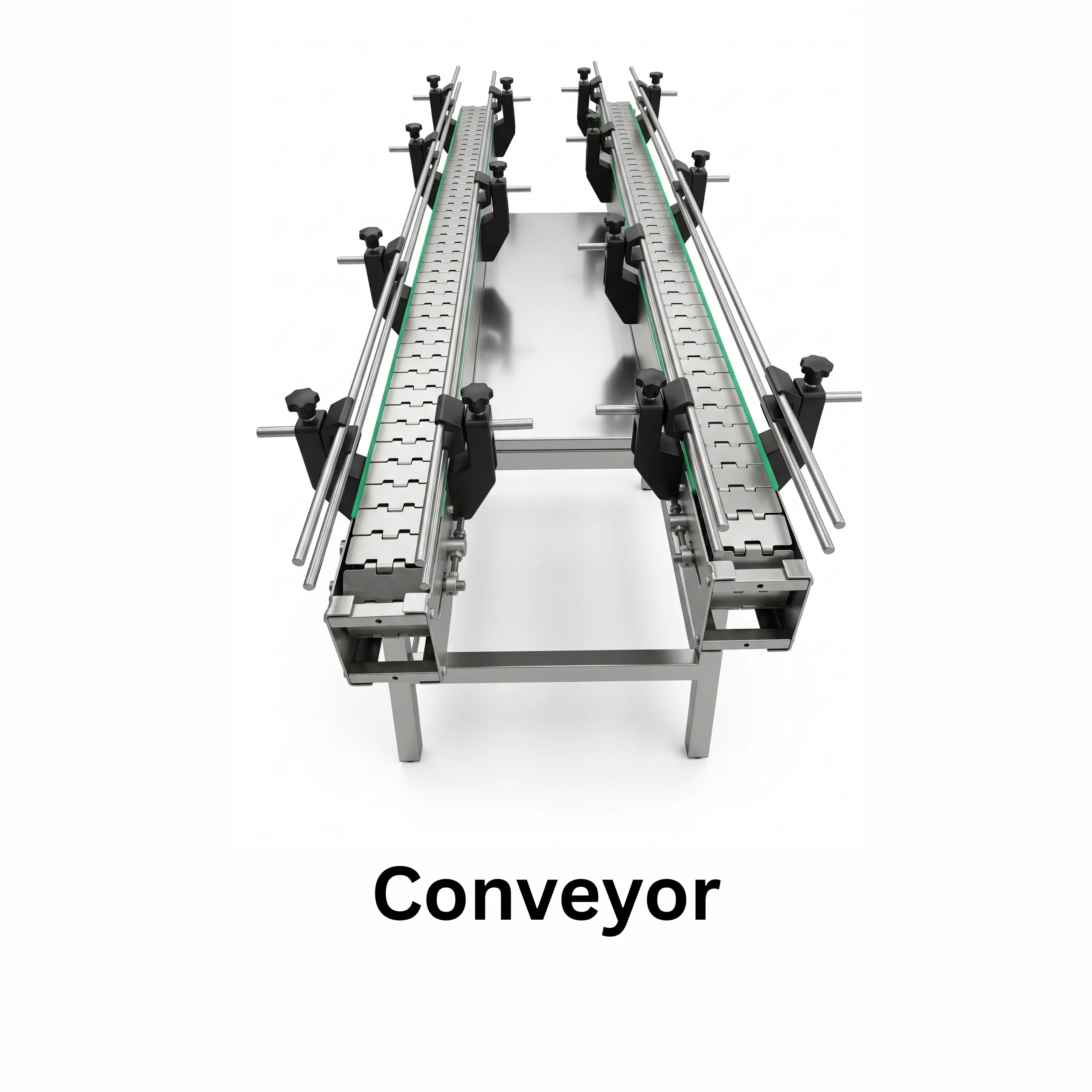 Conveyor system for sticker labeling machine line