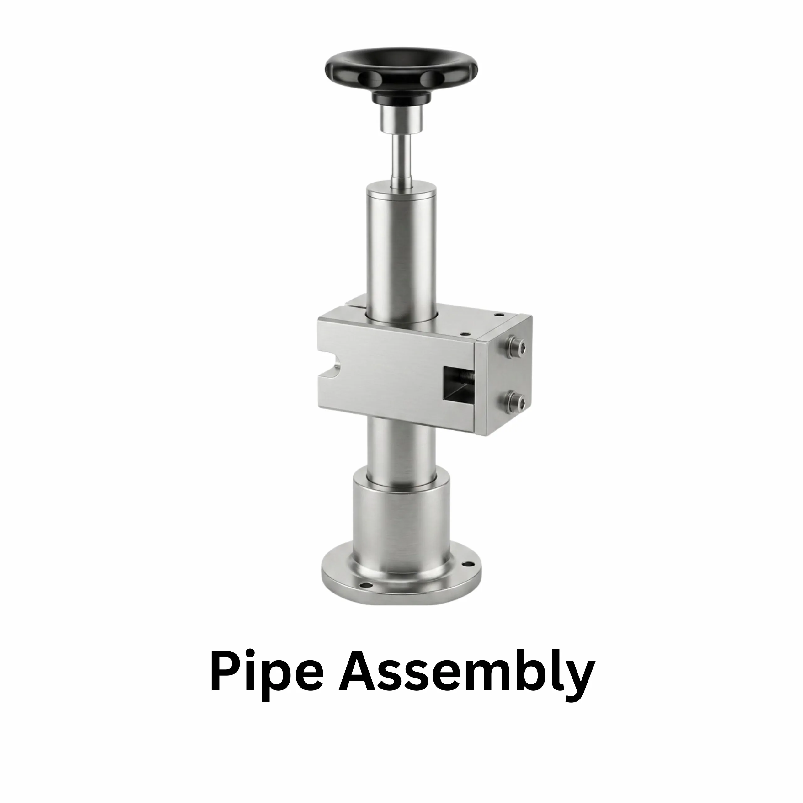 Pipe assembly component for industrial labeling equipment